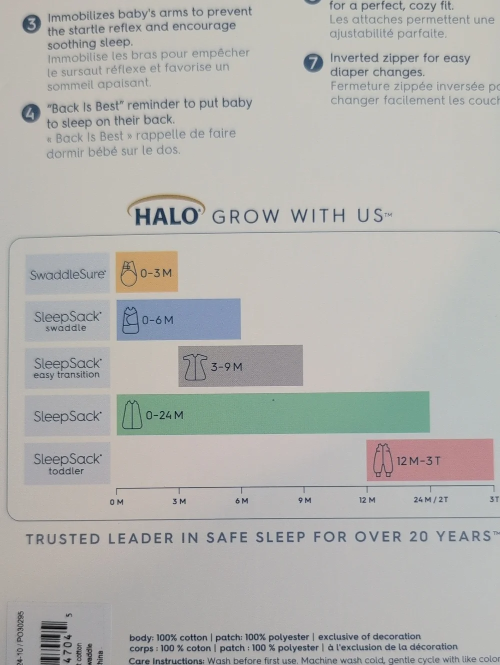 HALO SleepSack Swaddle Penguins Newborn 0-3 Months 1.5 TOG Cotton NIB